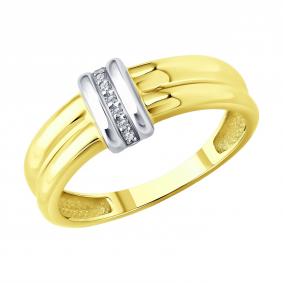 Золотое кольцо SOKOLOV 1012856-2 с бриллиантом 1012856-2 фото