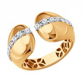 Золотое кольцо SOKOLOV 1012859-5 с бриллиантом выращенным 1012859-5 фото