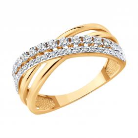 Золотое кольцо SOKOLOV 1012874-5 с бриллиантом выращенным 1012874-5 фото