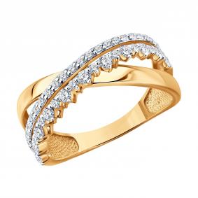 Золотое кольцо SOKOLOV 1012887-5 с бриллиантом выращенным 1012887-5 фото