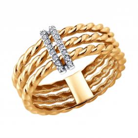 Золотое кольцо SOKOLOV 1012901 с бриллиантом 1012901 фото