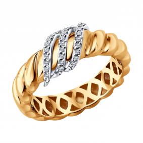 Золотое кольцо SOKOLOV 1012908 с бриллиантом 1012908 фото