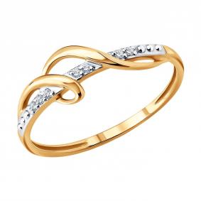 Золотое кольцо SOKOLOV 1012916 с бриллиантом 1012916 фото