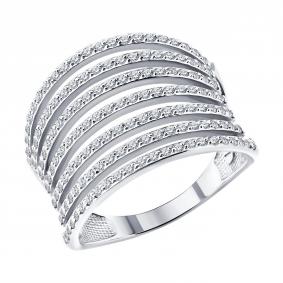 Кольцо из белого золота SOKOLOV 1012927-3 с бриллиантом 1012927-3 фото