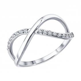 Кольцо из белого золота SOKOLOV 1012928-3-5 с бриллиантом выращенным 1012928-3-5 фото