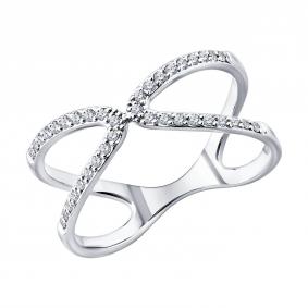 Кольцо из белого золота SOKOLOV 1012929-3-5 с бриллиантом выращенным 1012929-3-5 фото