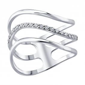 Кольцо из белого золота SOKOLOV 1012932-3-5 с бриллиантом выращенным 1012932-3-5 фото