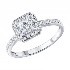 Золотое кольцо SOKOLOV 1012946-3-5 с бриллиантом выращенным 1012946-3-5 фото