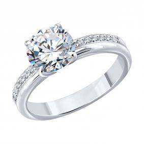 Золотое кольцо SOKOLOV 1012956-3-5 с бриллиантом выращенным 1012956-3-5 фото