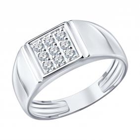 Кольцо из белого золота SOKOLOV 1012958-3-5 с бриллиантом выращенным 1012958-3-5 фото