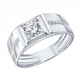 Кольцо из белого золота SOKOLOV 1012963-3-5 с бриллиантом выращенным 1012963-3-5 фото