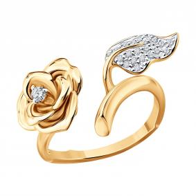 Золотое кольцо SOKOLOV 1012968 с бриллиантом 1012968 фото