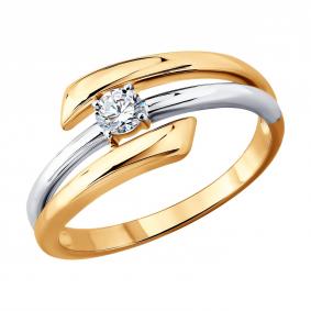 Золотое кольцо SOKOLOV 1012973-5 с бриллиантом выращенным 1012973-5 фото