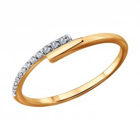 Золотое кольцо SOKOLOV 1012979 с бриллиантом 1012979 фото