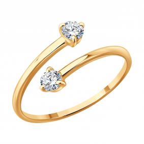 Золотое кольцо SOKOLOV 1012998-5 с бриллиантом выращенным 1012998-5 фото