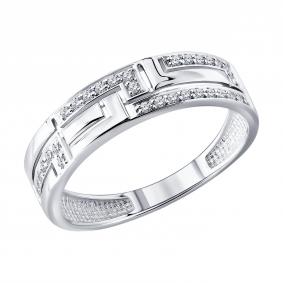 Кольцо из белого золота SOKOLOV 1013093-3 с бриллиантом 1013093-3 фото