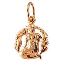 Золотая подвеска Знак зодиака Дева AQUAMARINE 10172 10172 фото