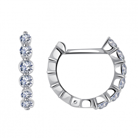 Серьги из белого золота Александра 1020366сб с бриллиантом 1020366сб фото