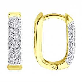 Серьги из лимонного золота SOKOLOV 1022320-2 с бриллиантом 1022320-2 фото