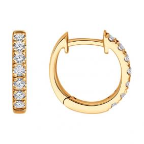 Золотые серьги SOKOLOV 1022369 с бриллиантом 1022369 фото