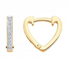 Золотые серьги SOKOLOV 1022414 с бриллиантом 1022414 фото