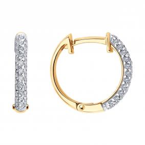 Золотые серьги SOKOLOV 1022421 с бриллиантом 1022421 фото