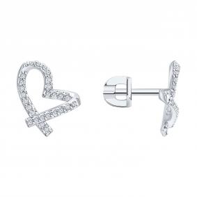 Золотые серьги SOKOLOV 1022461-3 с бриллиантом 1022461-3 фото