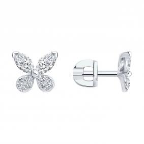 Золотые серьги SOKOLOV 1022463-3-5 с бриллиантом выращенным 1022463-3-5 фото