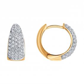 Золотые серьги SOKOLOV 1022482 с бриллиантом 1022482 фото