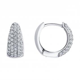 Золотые серьги SOKOLOV 1022492-3 с бриллиантом 1022492-3 фото