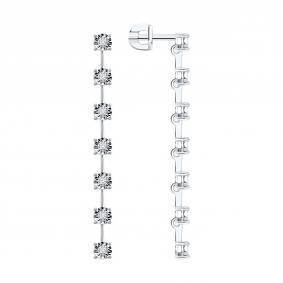 Золотые серьги SOKOLOV 1022494-3 с бриллиантом 1022494-3 фото