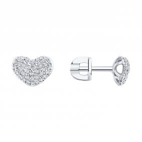 Золотые серьги SOKOLOV 1022501-3 с бриллиантом 1022501-3 фото