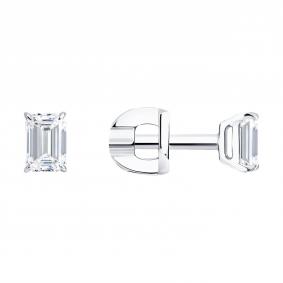 Золотые серьги SOKOLOV 1022509-3-5 с бриллиантом выращенным 1022509-3-5 фото