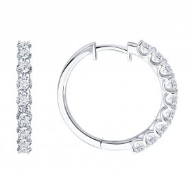 Золотые серьги SOKOLOV 1022532-3-5 с бриллиантом выращенным 1022532-3-5 фото