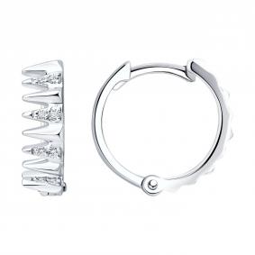 Золотые серьги SOKOLOV 1022536-3 с бриллиантом 1022536-3 фото