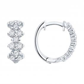 Золотые серьги SOKOLOV 1022558-3-5 с бриллиантом выращенным 1022558-3-5 фото