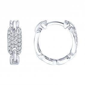 Золотые серьги SOKOLOV 1022571-3 с бриллиантом 1022571-3 фото