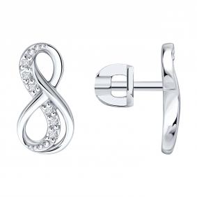 Золотые серьги SOKOLOV 1022583-3-5 с бриллиантом выращенным 1022583-3-5 фото