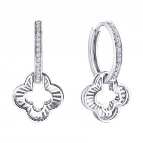 Золотые серьги SOKOLOV 1022586-3 с бриллиантом 1022586-3 фото