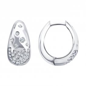 Золотые серьги SOKOLOV 1022626-3-5 с бриллиантом выращенным 1022626-3-5 фото