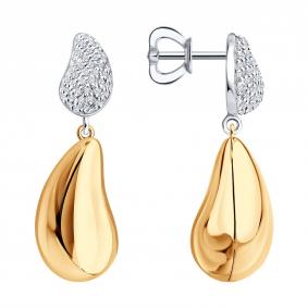 Золотые серьги SOKOLOV 1022627 с бриллиантом 1022627 фото