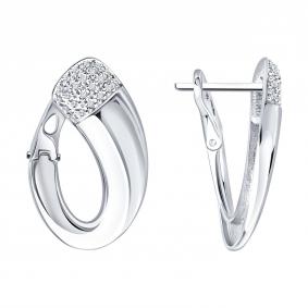 Золотые серьги SOKOLOV 1022632-3 с бриллиантом 1022632-3 фото