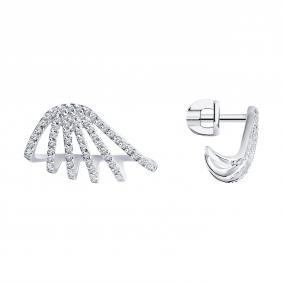 Золотые серьги SOKOLOV 1022651-3 с бриллиантом 1022651-3 фото