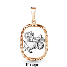 Золотая подвеска Знак зодиака Козерог AQUAMARINE 10255 10255 фото