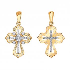 Золотая подвеска Александра 1030066сбк с бриллиантом 1030066сбк фото