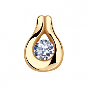 Золотая подвеска Александра 1030156ск с бриллиантом 1030156ск фото