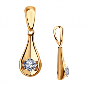 Золотая подвеска Александра 1030176ск с бриллиантом 1030176ск фото