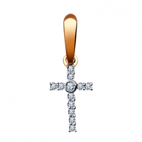 Золотая подвеска Александра 1030210ск с бриллиантом 1030210ск фото