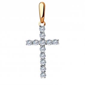 Золотая подвеска Александра 1030212ск с бриллиантом 1030212ск фото