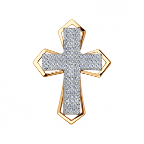 Золотая подвеска Александра 1030256сбк с бриллиантом 1030256сбк фото